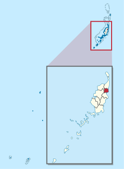 Osavaltion sijainti Palaussa