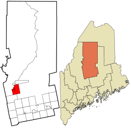 Location in Piscataquis County and the state of Maine.