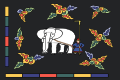 Estandarte real de la dinastía Koryo. También conocida como "Sang-gi", que significa "La bandera del elefante".