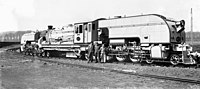 South Australian Railways 400 class no. 405 in "builder's photo" livery in 1953