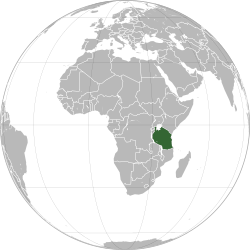 Location of ਤਨਜ਼ਾਨੀਆ