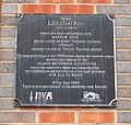 Plaque attached to bridge carrying Compton Road, Banbury over Oxford Canal in June 2009[a][b]