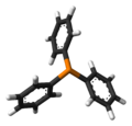 Stäbchenmodell des Triphenylphosphans.