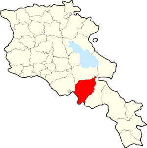 Ехегнадзорский район на карте
