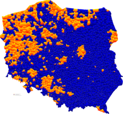Wybory do PE w Polsce 2024 w gminach koalicja-opozycja