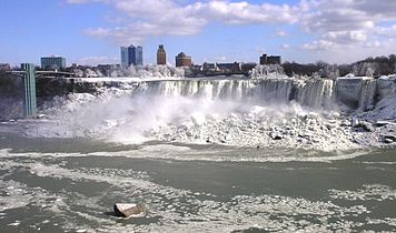 Niagara Falls in the Canada-USA border