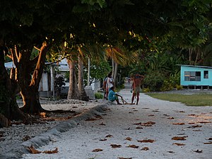 Die Hauptstraße von Atafu