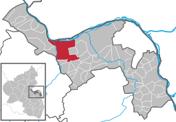 Läget för Bingen am Rhein i Landkreis Mainz-Bingen