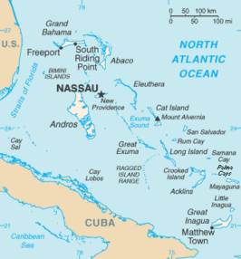 Kaart van Bahama's