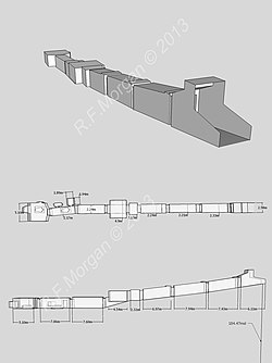 KV13 rakenne.