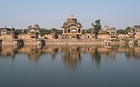 Kusum Sarovar ("Lake of Flowers"), one of the holy sites on Govardhan Hill