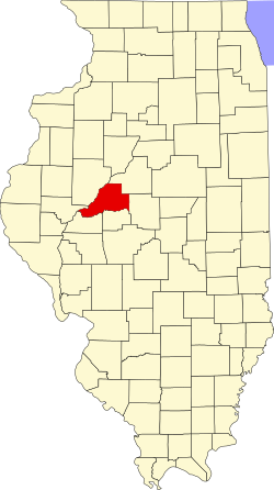 Karte von Mason County innerhalb von Illinois