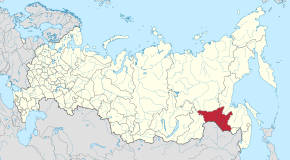 Amurská oblast na mapě Ruska