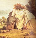 Wigwam der Anishinabe (Ojibwe), 1846