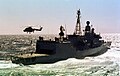 Abseil-Übung mit einem Sea-Lynx-Hubschrauber