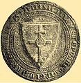 Seal of Stephen V of Hungary (c. 1270), coat of arms of Hungary