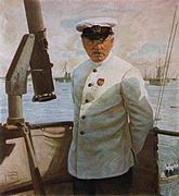 Voroshilov at the battleship Marat by Isaak Brodsky (1929).jpg