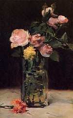 Vignette pour Roses dans un vase de verre (Manet)