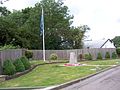 Memorial to the No. 11 Group Operations Room, with the Royal Air Force Ensign, at RAF Uxbridge