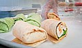 Sandwich wraps, US (some with spinach-tinted tortillas)