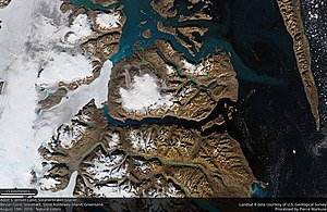 Der Bessel Fjord auf einem Satellitenfoto