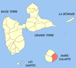 Kaart van Capesterre-de-Marie-Galante