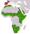 Aire de répartition de la Genette commune