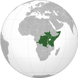 Lokasi Masyarakat Afrika Timur East African Community (Inggris)  Jumuiya ya Afrika ya Mashariki (Swahili) Communauté d'Afrique de l'Est (Prancis)