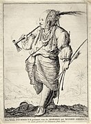 Iroquois Mohawk named Sychnecta from North America 1764.jpg