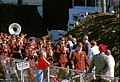 Ishøj Station. HT's orkester underholder ved indvielsen i '76.