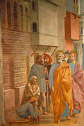 l'Ombre de saint Pierre... par Masaccio.