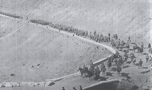 El 1r batalló d'armenis de Zoravar Andranik es va dispersar pels districtes de Salmas i Urmia a les primeres parts de la campanya persa. Desembre de 1914.[46]