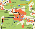 Die Umgebung von Ilmenau Map of Ilmenau and its sourroundings