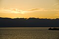 Македонски: Залез над Охридското Езеро. English: Sunset on Ohrid Lake.