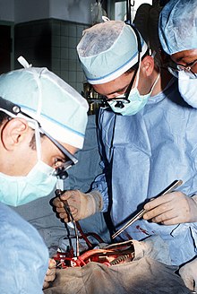 Торакальний хірург проводить протезування мітрального клапана