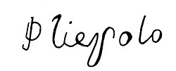 Giovanni Domenico Tiepolos signatur
