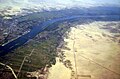 Nile at Louxor taken from an airplane