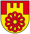 Eine Rosette im Wappen der Gemeinde Liebenburg, Deutschland