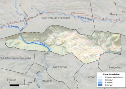 Carte des zones inondables.