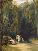 Badende im Park von Terni, 1836