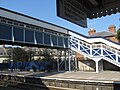 Covered footbridge over the railway lines at Stroud