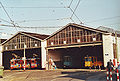 Depot Eckenheim im August 2001 - tram depot Eckenheim in August 2001