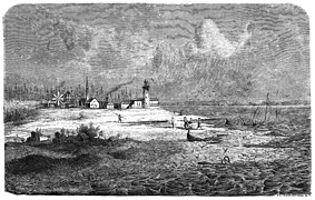Sulina og Sulinamundingen (avisbillede 1859)
