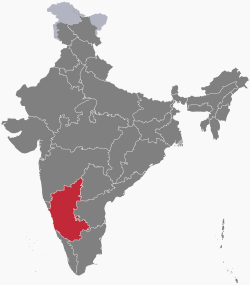 ಭಾರತದ ಭೂಪಟಡ್ ಕರ್ನಾಟಕದ ನಕ್ಷೆ