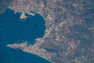 Gibraltar and Algeciras Bay from above (ISS)