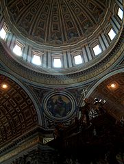 Inside dome of Saint Peter's Basilica