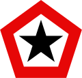 Indonesia 1954 to present Army aircraft add a black or yellow five pointed star in the pentagon