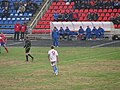 Dug-out van SKA Rostov (SKA SKVO-stadion) tijdens een wedstrijd in 2011.