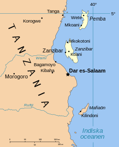 Zanzibar - Localizzazione
