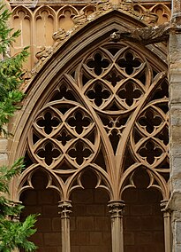 Detalle del claustro de la catedral de Pamplona.